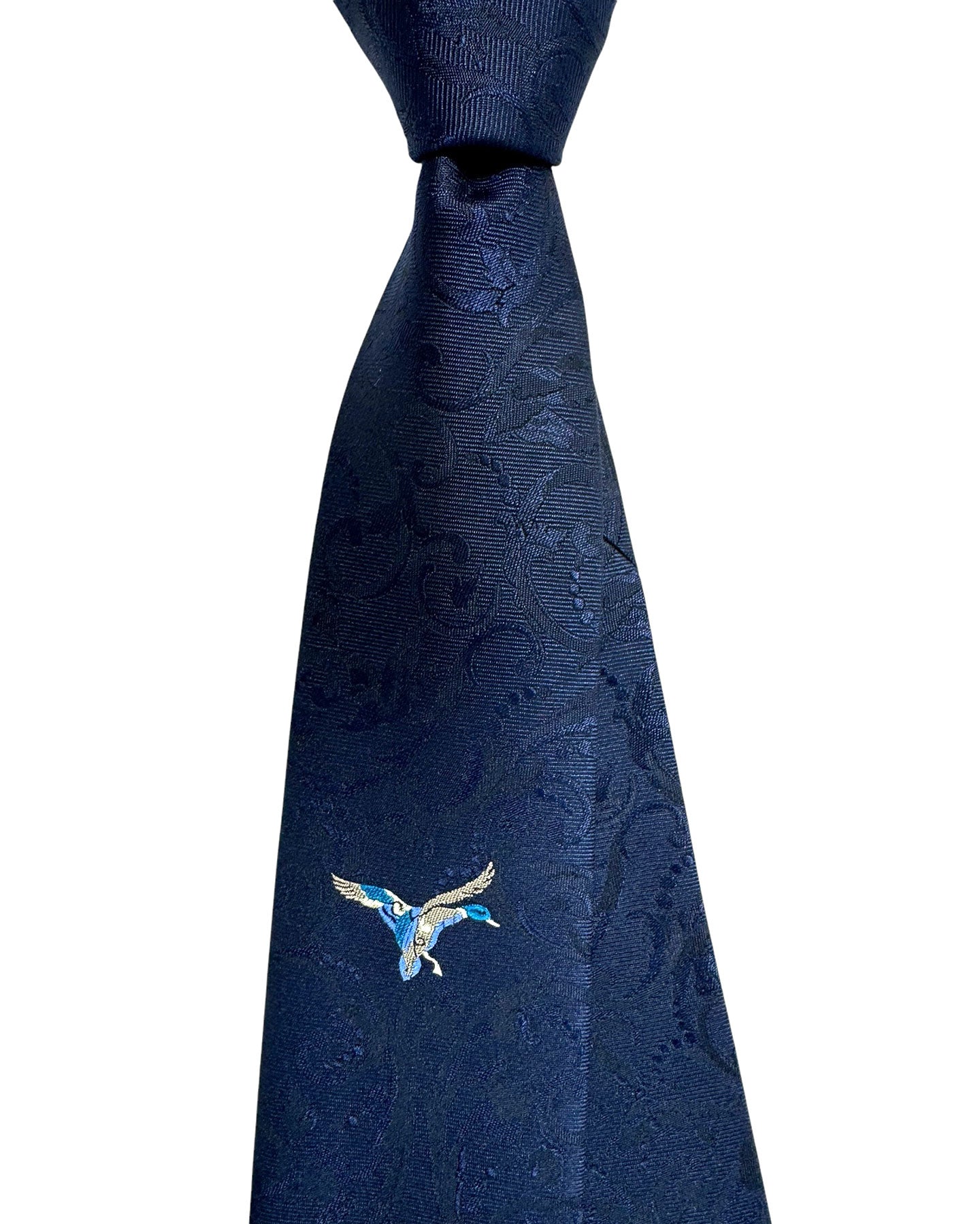 Salvatore Ferragamo Narrow Tie Midnight Blue Duck