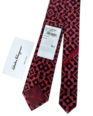 Salvatore Ferragamo Skinny Tie Bordeaux Pink