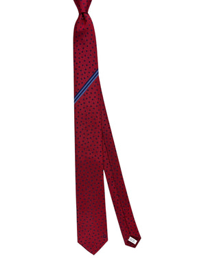 Salvatore Ferragamo Narrow Tie Dark Red Stars