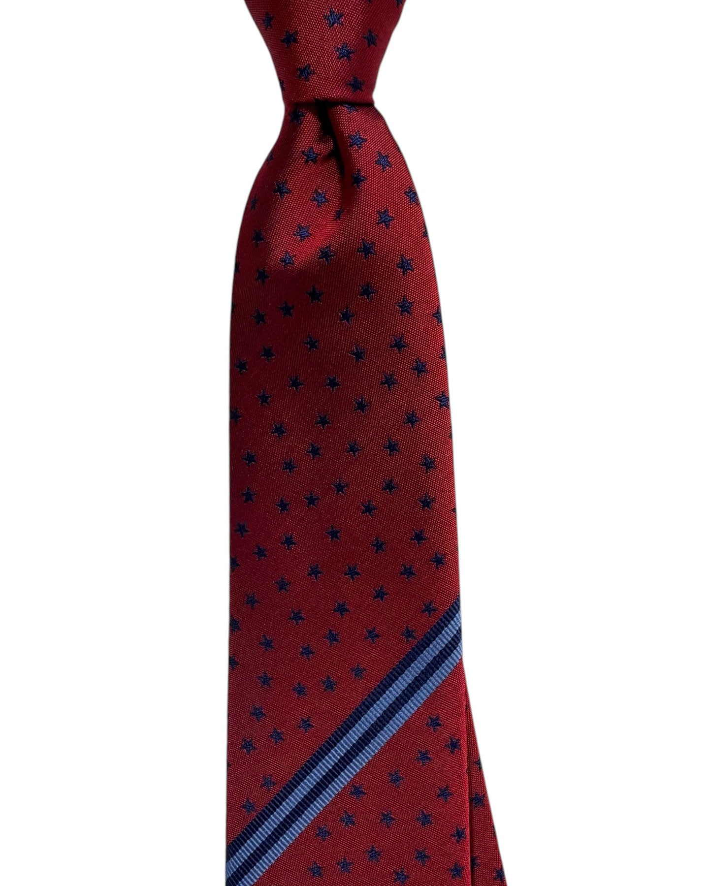 New Salvatore Ferragamo Narrow Tie Dark Red Stars
