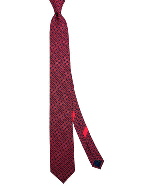 Salvatore Ferragamo Tie Navy Red Gancini