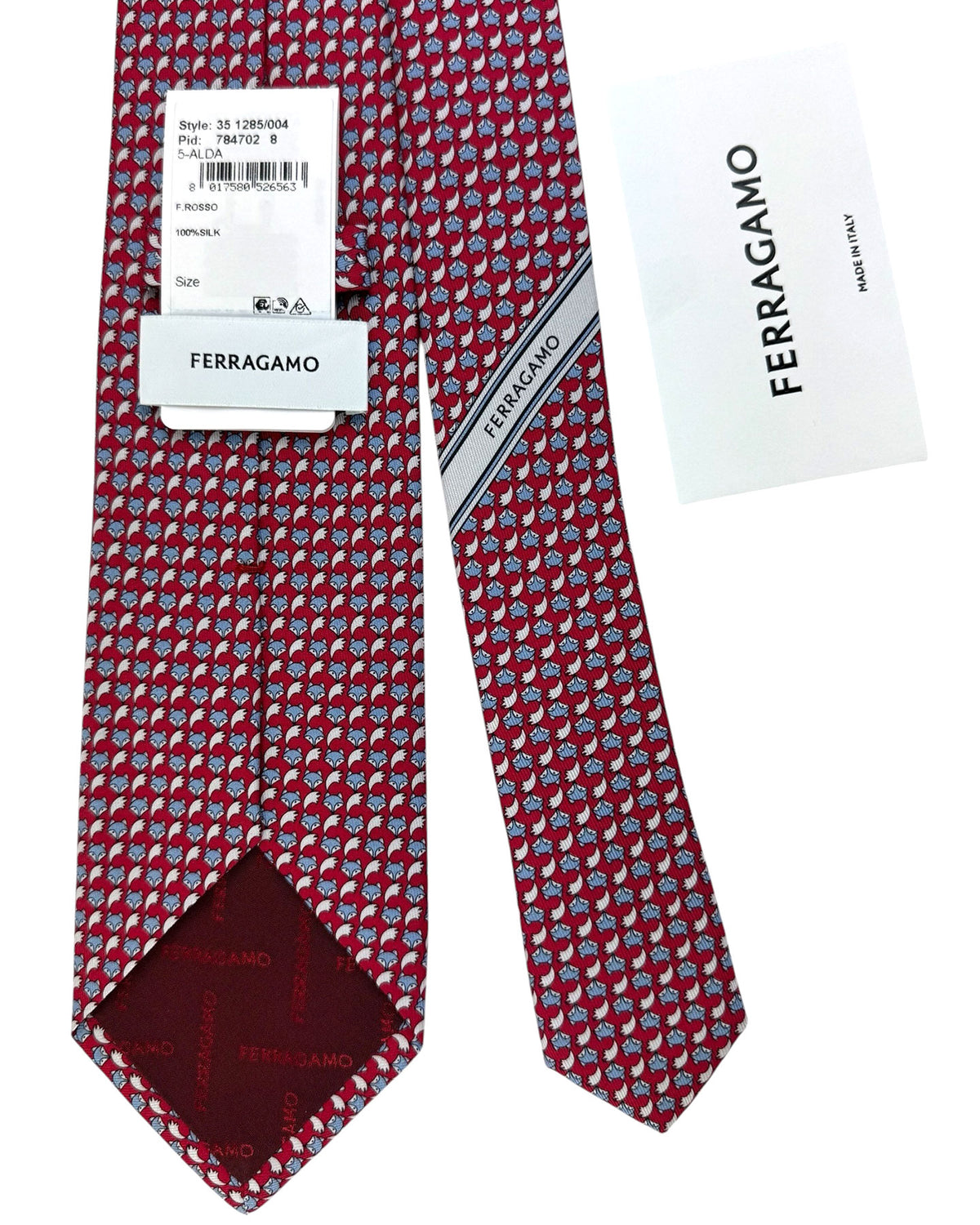 Salvatore Ferragamo Tie Red Fox Tail Design - Fall/ Winter 2025/ 2026