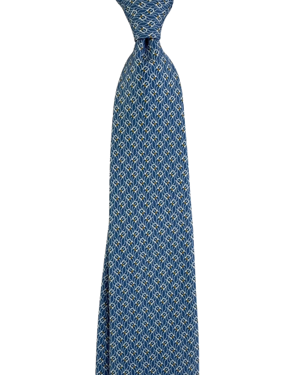 Ferragamo Tie Blue Gancini 