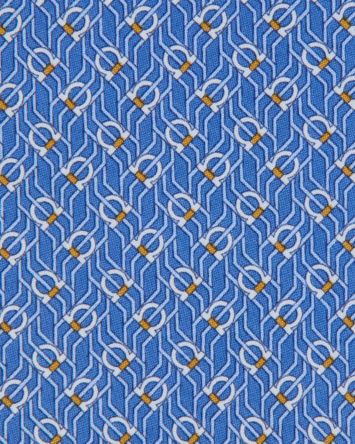 Salvatore Ferragamo Tie Blue Gancini Tetris - Fall/ Winter 2025/ 2026