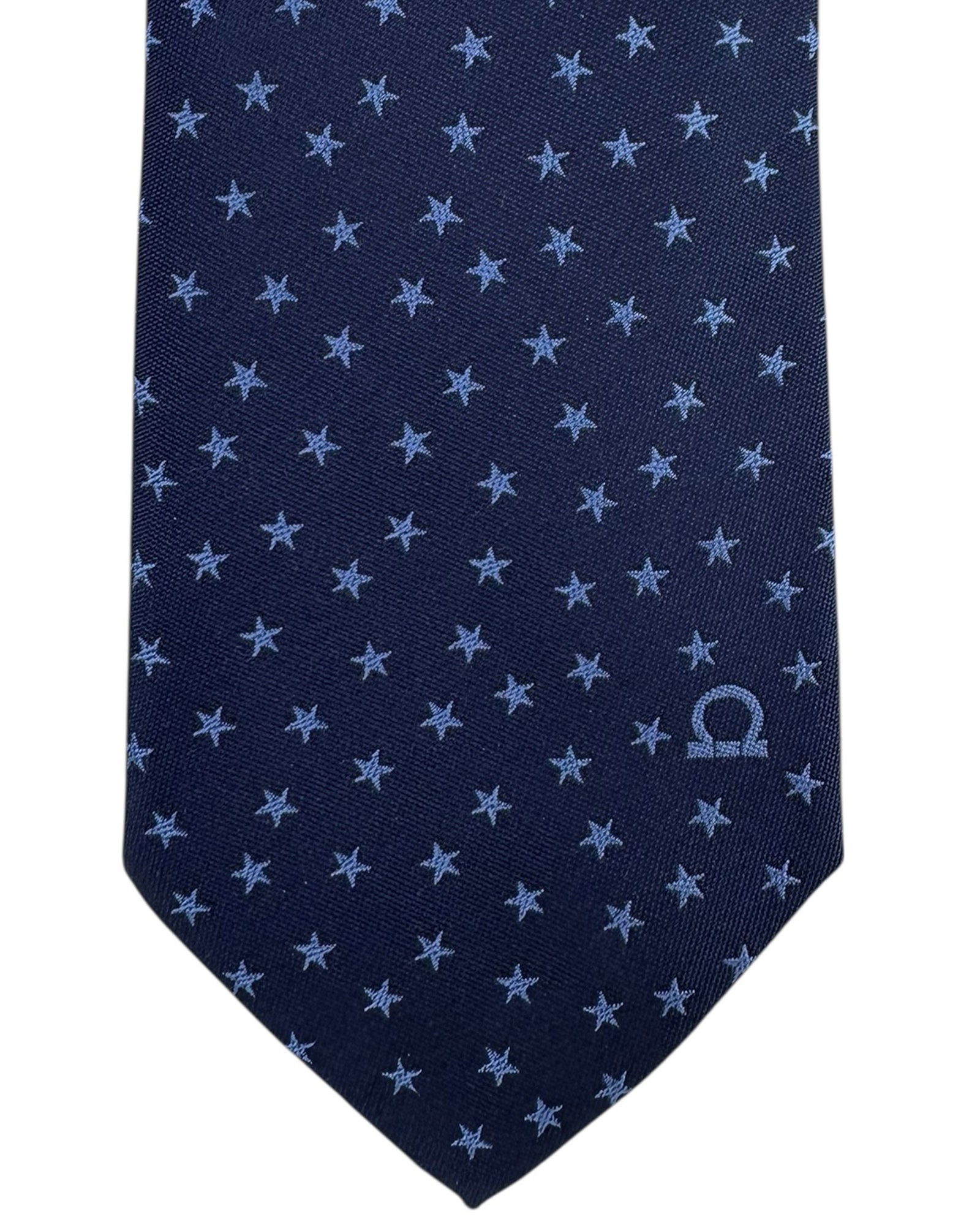 Salvatore Ferragamo Tie Navy Stars - Narrow Cut