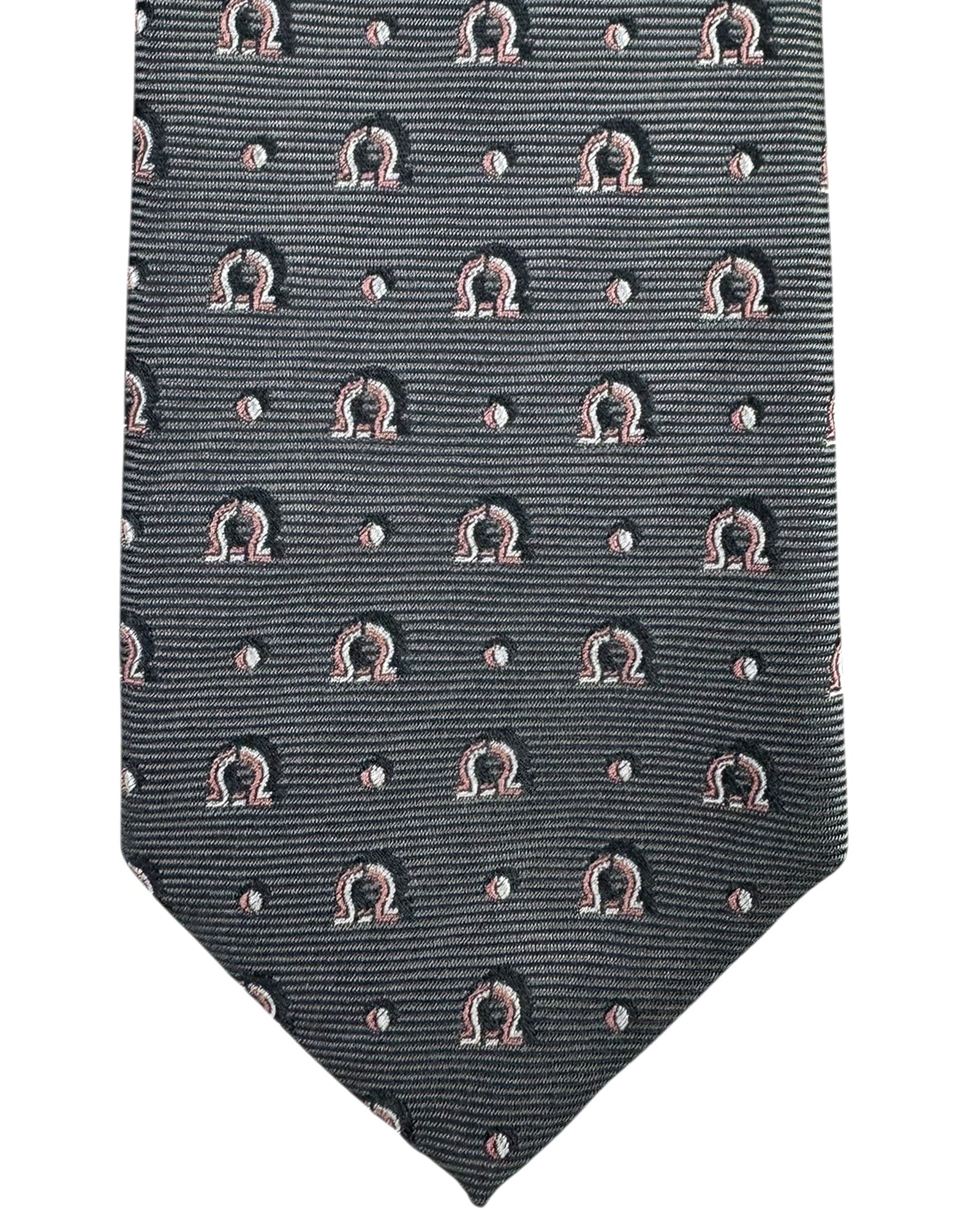 Salvatore Ferragamo Tie Gray Gancini - Narrow Cut