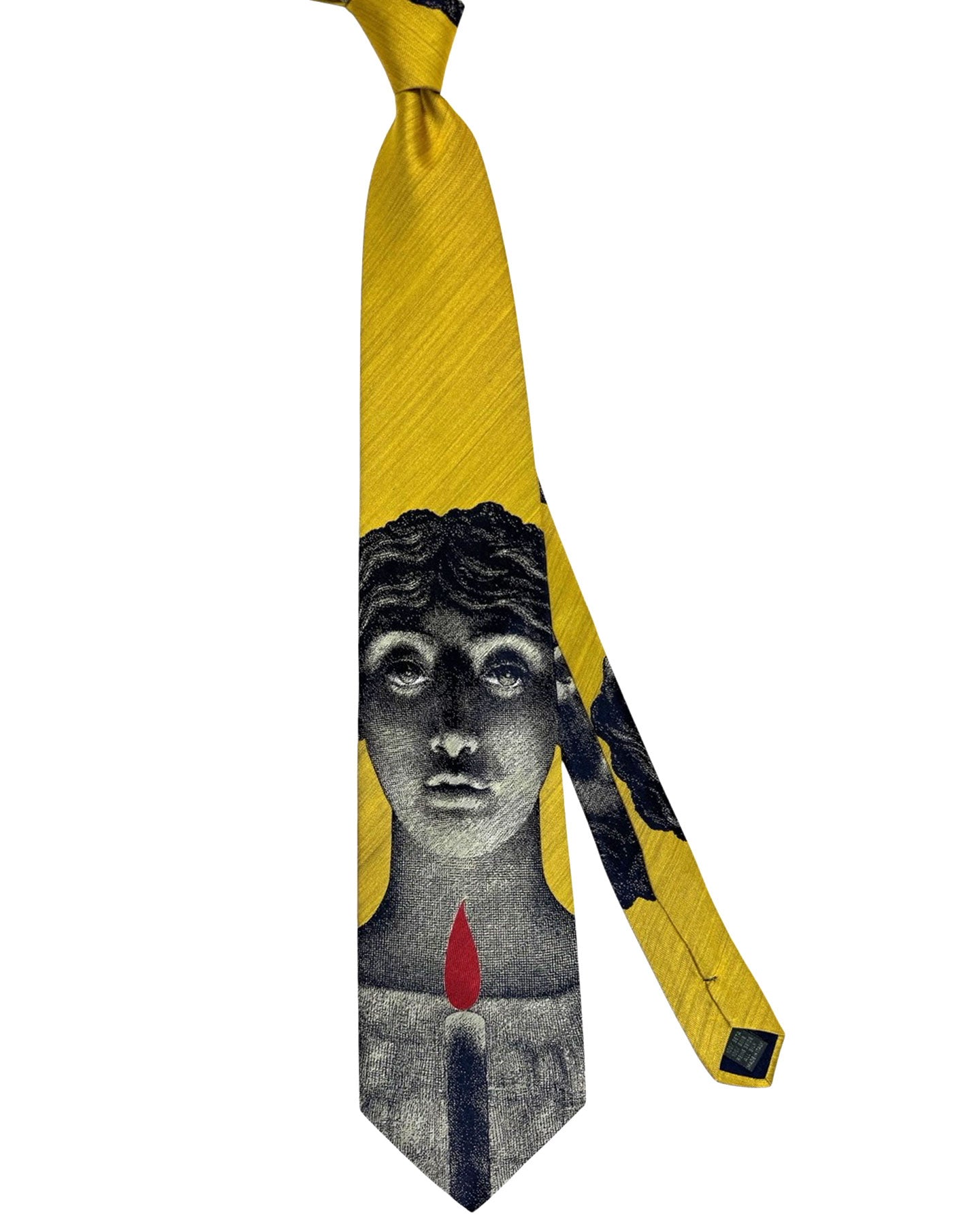 Fornasetti Tie Art Candle Face Design - Wide Necktie