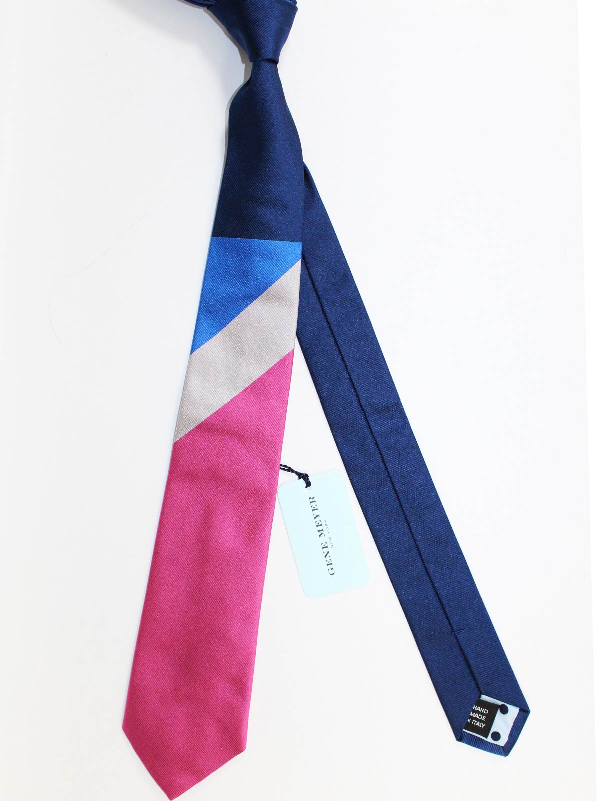 Gene Meyer Tie Royal Blue Pink SALE