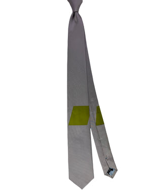 Gene Meyer Tie Gray with Olive Accent SALE