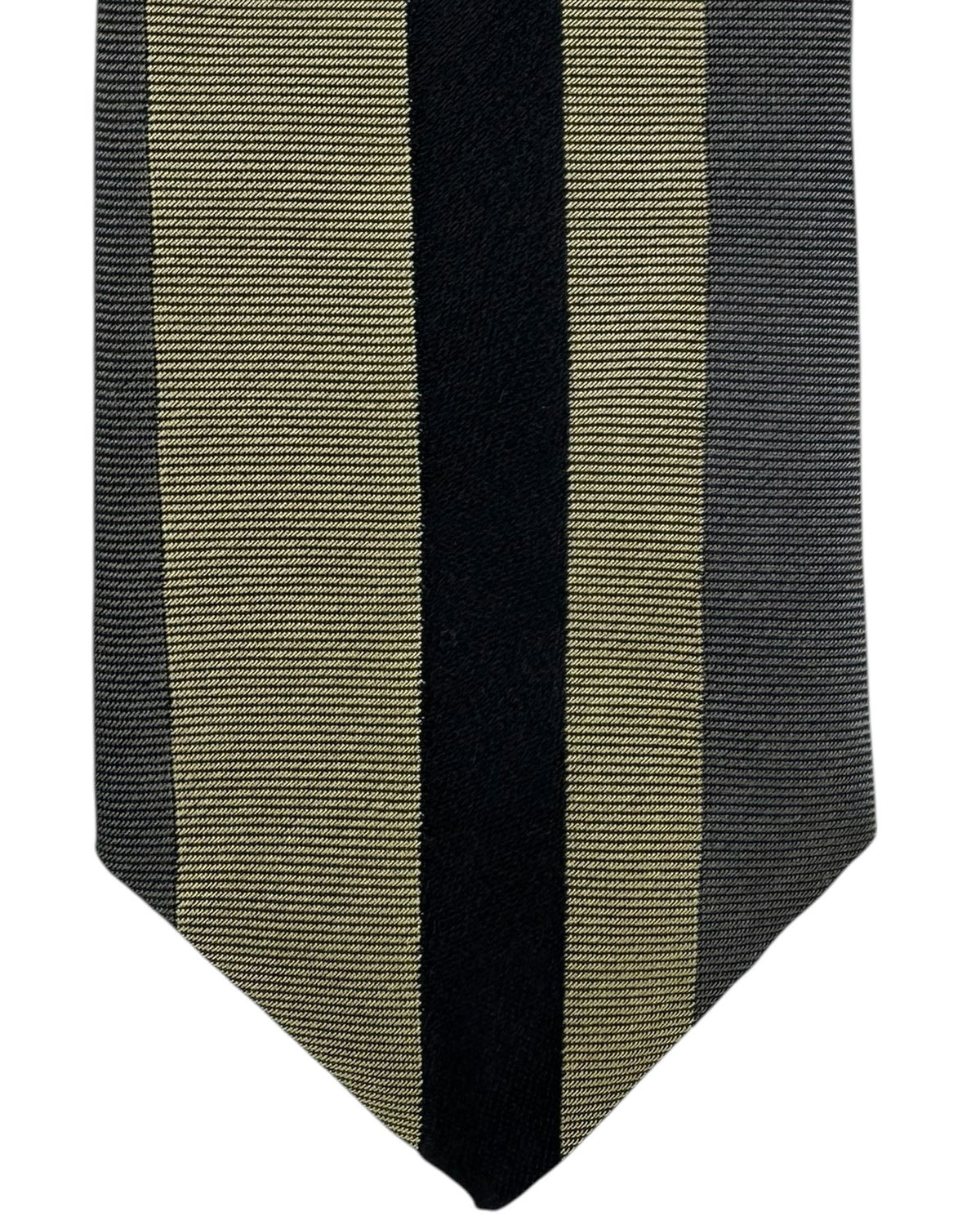 Gene Meyer Tie Gray Taupe Design - Hand Made In Italy