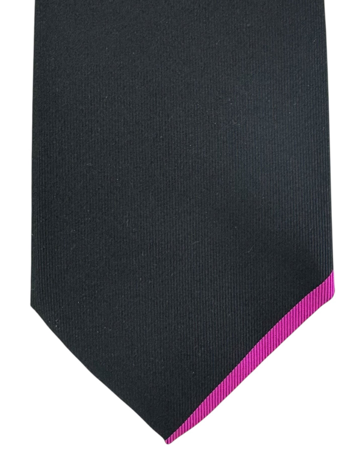 Gene Meyer Tie Black Magenta Design 