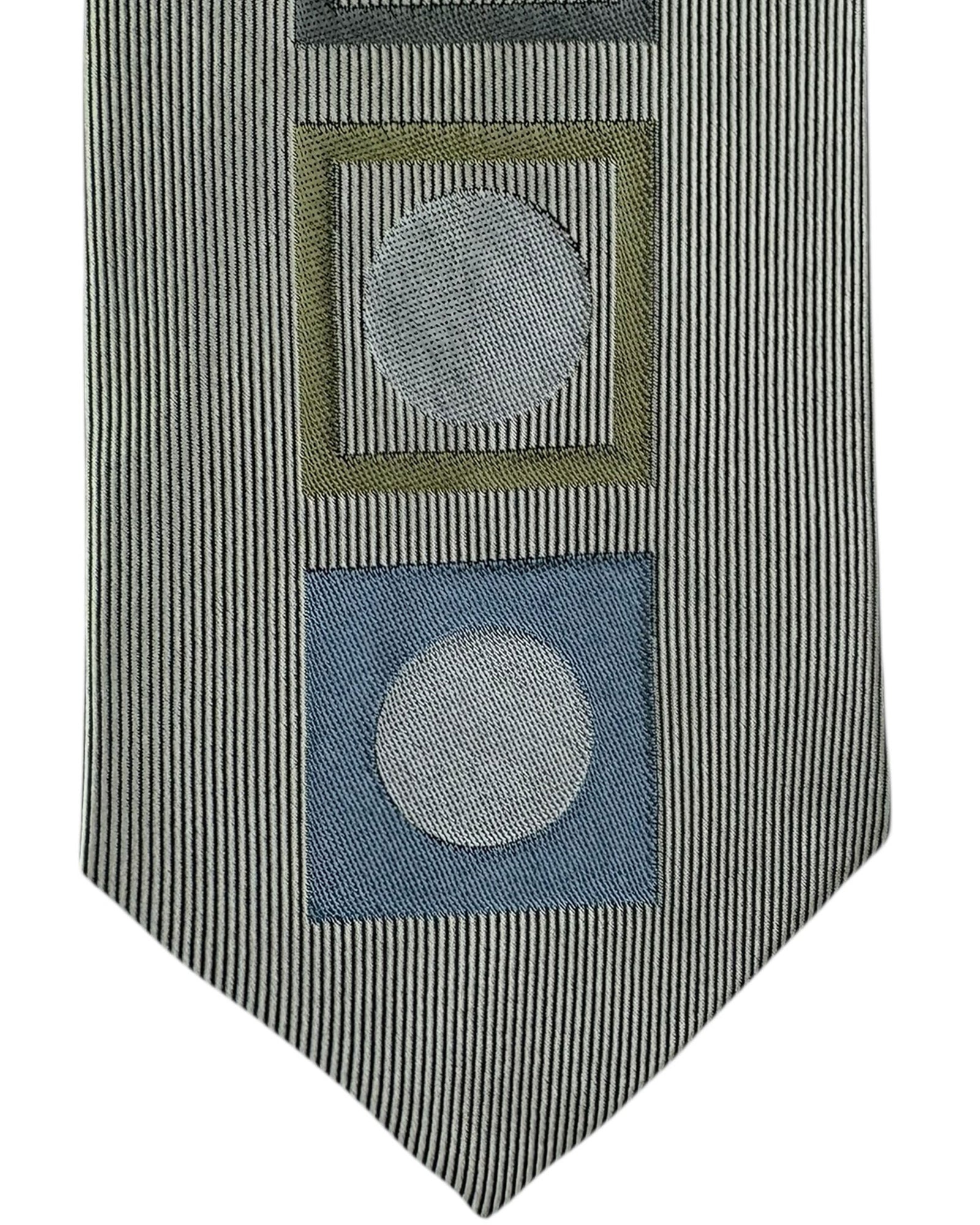 Gene Meyer Tie Gray Olive - Hand Made In Italy