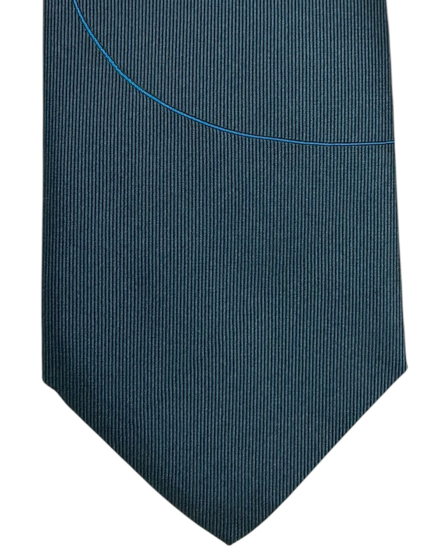 Gene Meyer Tie Gray Royal Blue - Hand Made In Italy