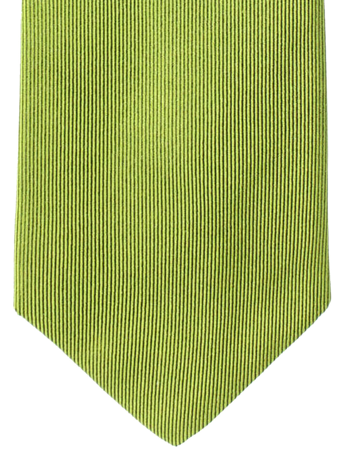 Gene Meyer Silk Tie Olive Blue Geometric Design