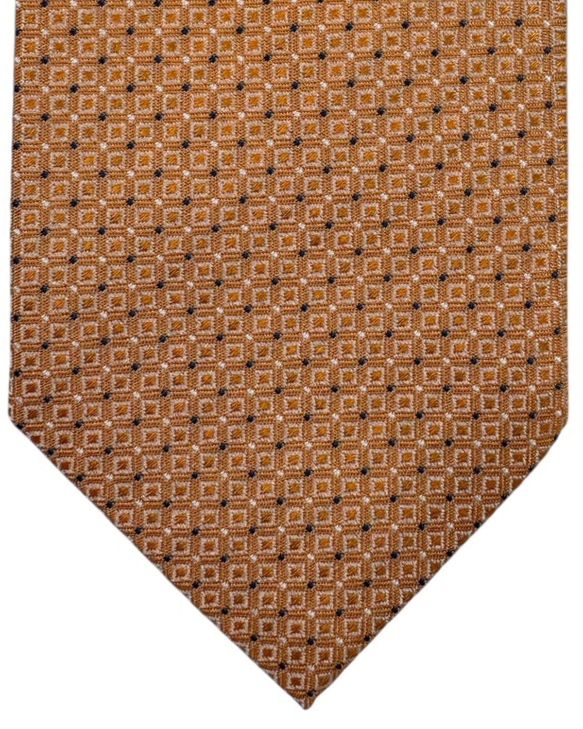 Giampaolo Tie Peach Geometric- Hand Made In Italy SALE