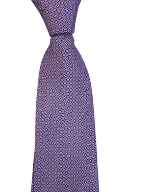 Giampaolo Tie Lilac Micr Geometric - Hand Made In Italy SALE