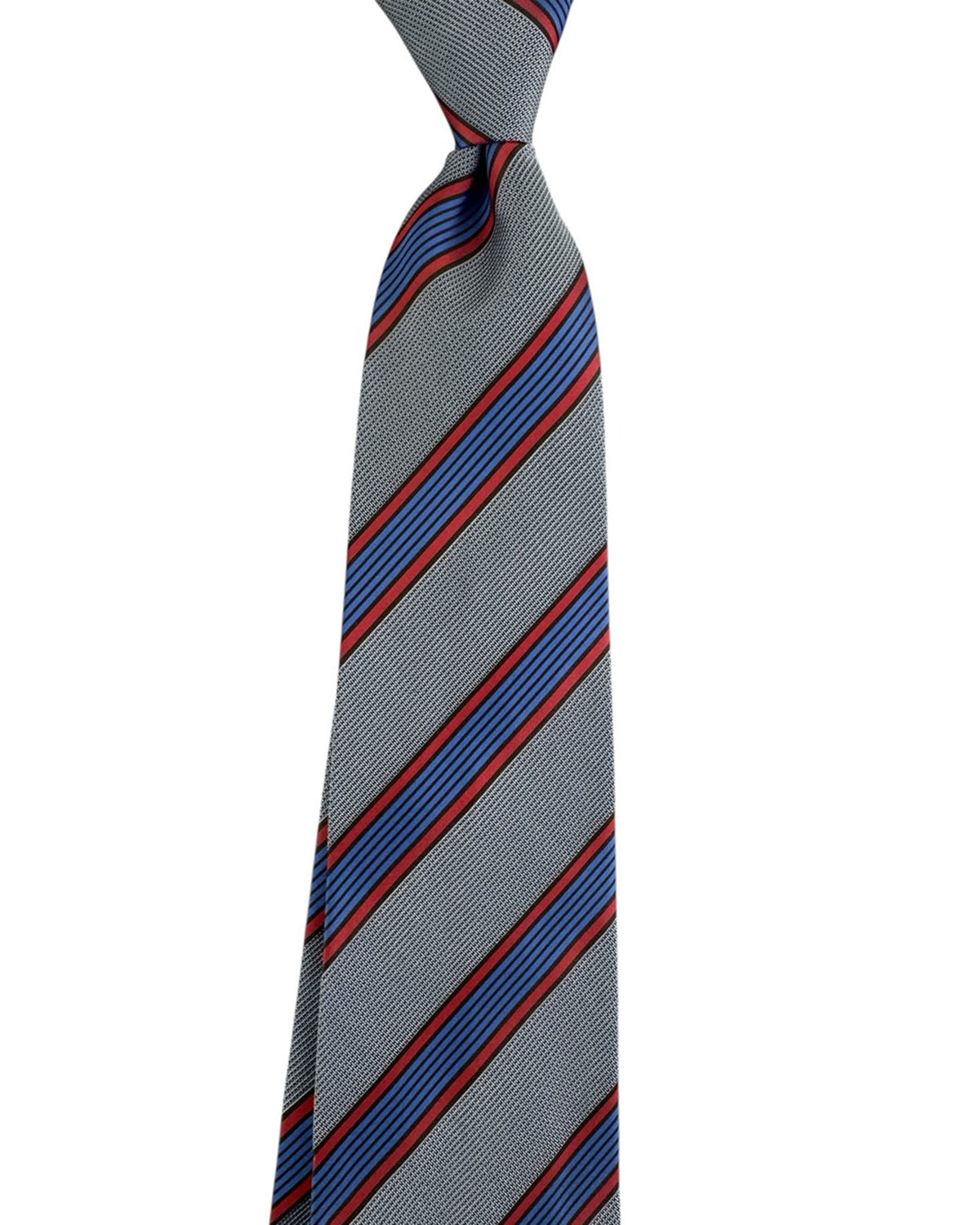 Giampaolo Tie Blue Red Stripes - Sartorial SALE