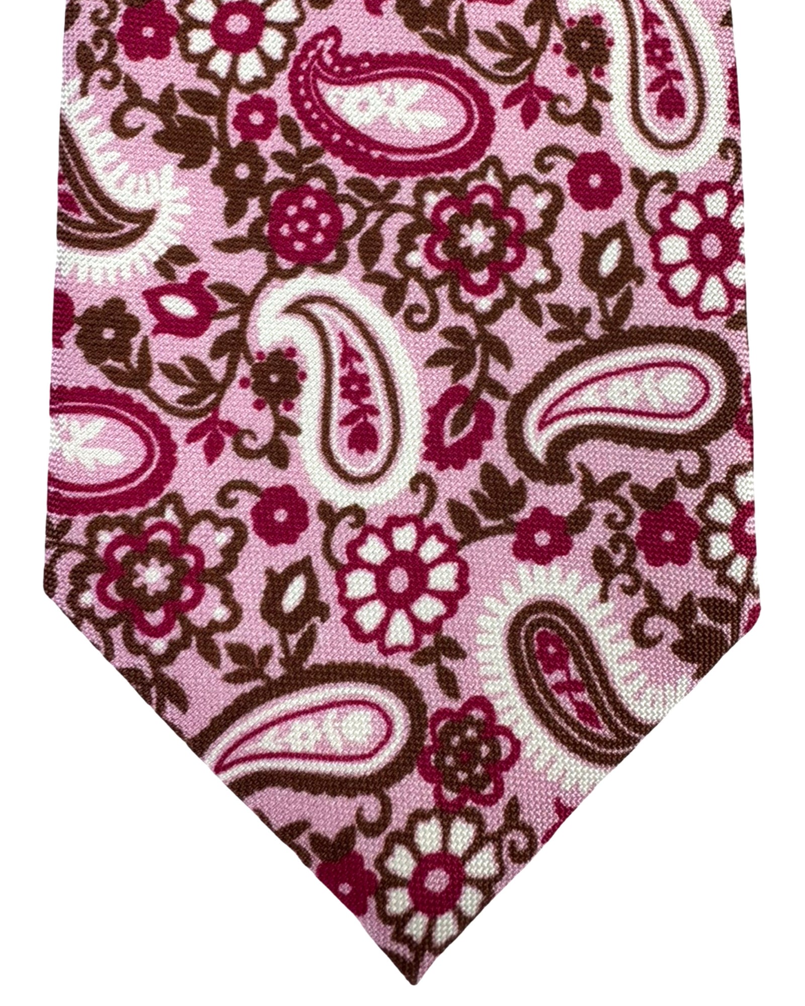 Giampaolo Tie Pink Paisley 