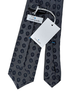 Giampaolo Tie Gray Paisley - Hand Made In Italy SALE