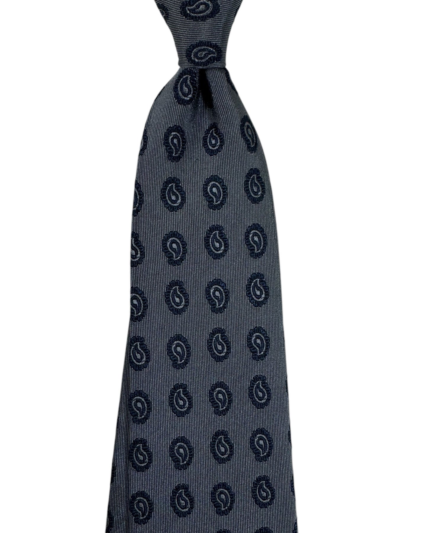 Giampaolo Tie Gray Paisley - Hand Made In Italy SALE