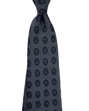 Giampaolo Tie Gray Paisley - Hand Made In Italy SALE