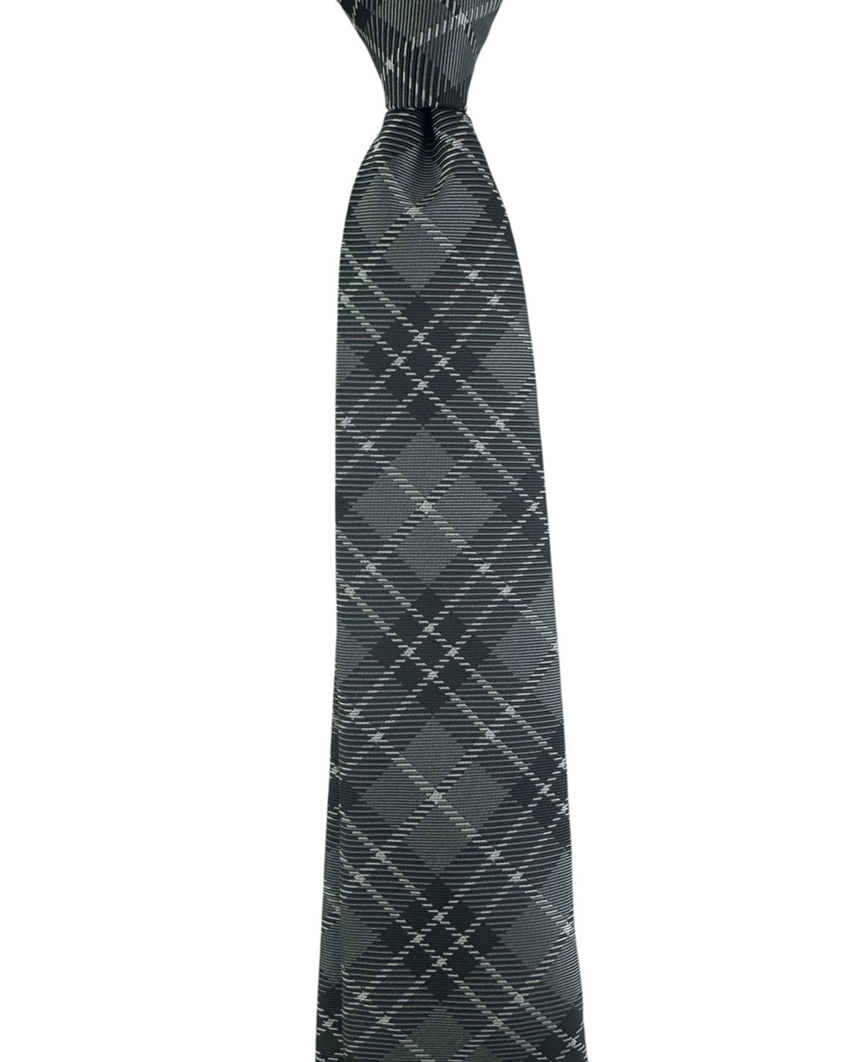 Givenchy Tie Gray Plaid Check
