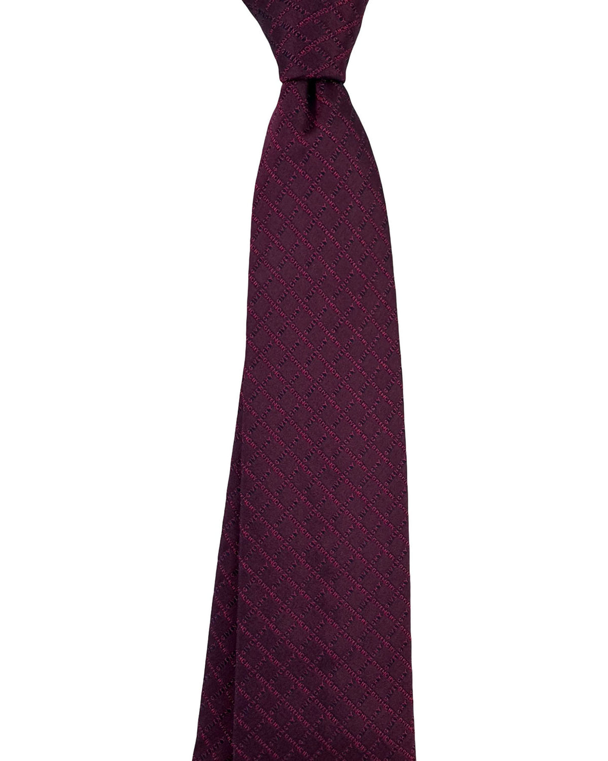 Givenchy Tie Bordeaux Logo Pattern