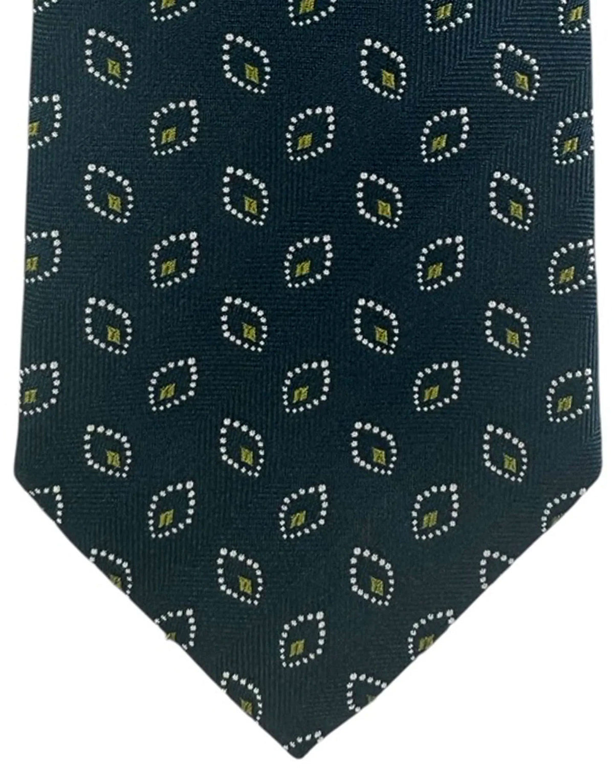 Givenchy Tie Dark Green Silver Olive Diamonds