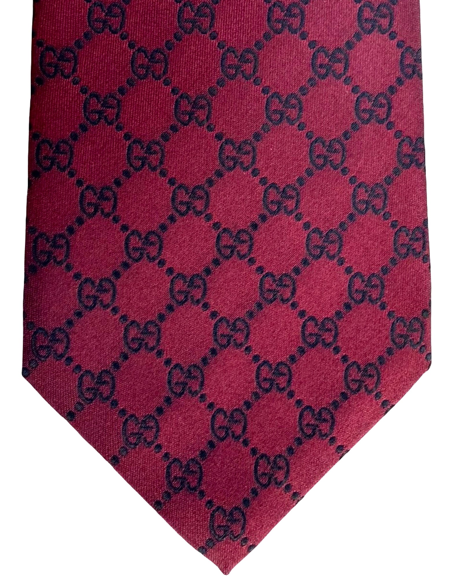 Gucci Tie GG Pattern Bordeaux