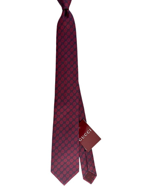 Gucci Tie GG Pattern Bordeaux