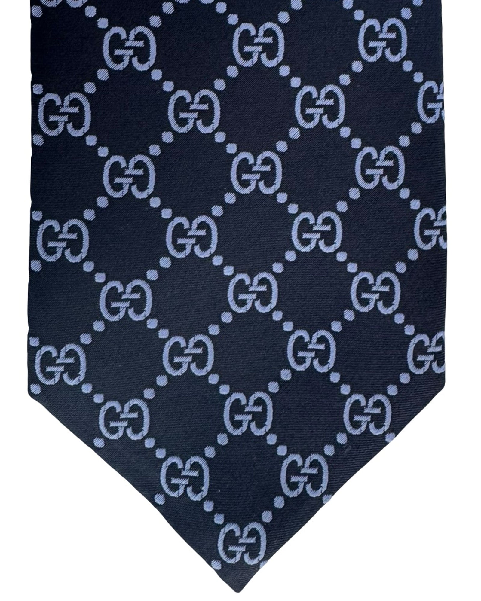 Gucci Tie GG Pattern Navy Blue