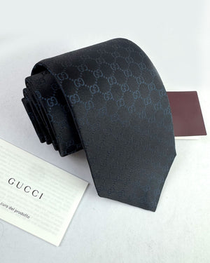 Gucci Tie GG Black Gray