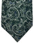 Isaia Wool Sevenfold Tie Green Paisley