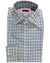 Isaia Shirt White Blue Glen Check 39 - 15 1/2 Regular Fit