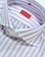 Isaia Dress Shirt Lilac White Stripes 39 - 15 1/2 Regular Fit