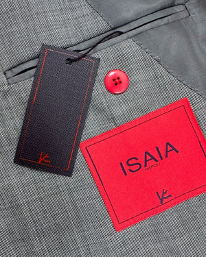 Isaia Suit Dark Gray Windowpane EU 52/ US 42 SALE