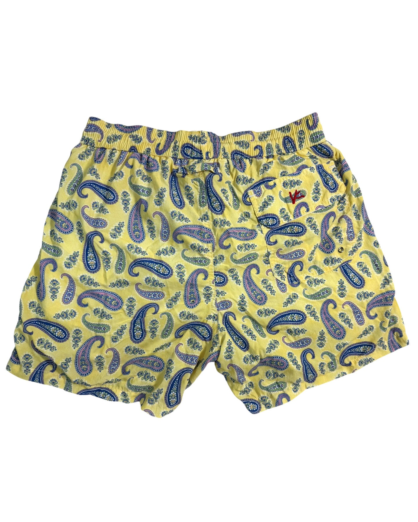 New Isaia Swim Shorts Yellow Paisley 
