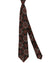 Isaia Tie Brown Floral Design - Sevenfold Wool Silk Necktie