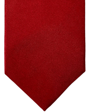 Isaia Tie Bordeaux Solid Design - Sartorial Sevenfold Tie