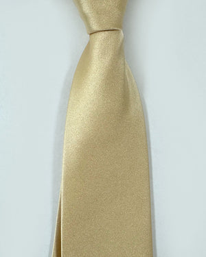 Isaia Tie Beige Solid Design - Sevenfold Necktie FINAL SALE