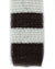 Isaia Squared End Knitted Tie Brown White Stripes