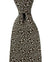 Isaia Tie Taupe Silver Micro Pattern Design - Sevenfold Silk Necktie