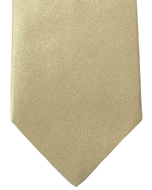 Isaia Tie Beige Solid Design - Sartorial Necktie FINAL SALE