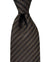 Isaia Sevenfold Tie Brown Stripes - Silk Necktie