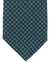 Isaia Sevenfold Tie Teal Blue Houndstooth - Wool Silk Necktie