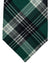 Isaia Sevenfold Tie Green Gray Plaid - Wool Necktie