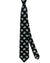 Isaia Sevenfold Tie Black Gray Pineapple - Wool Necktie