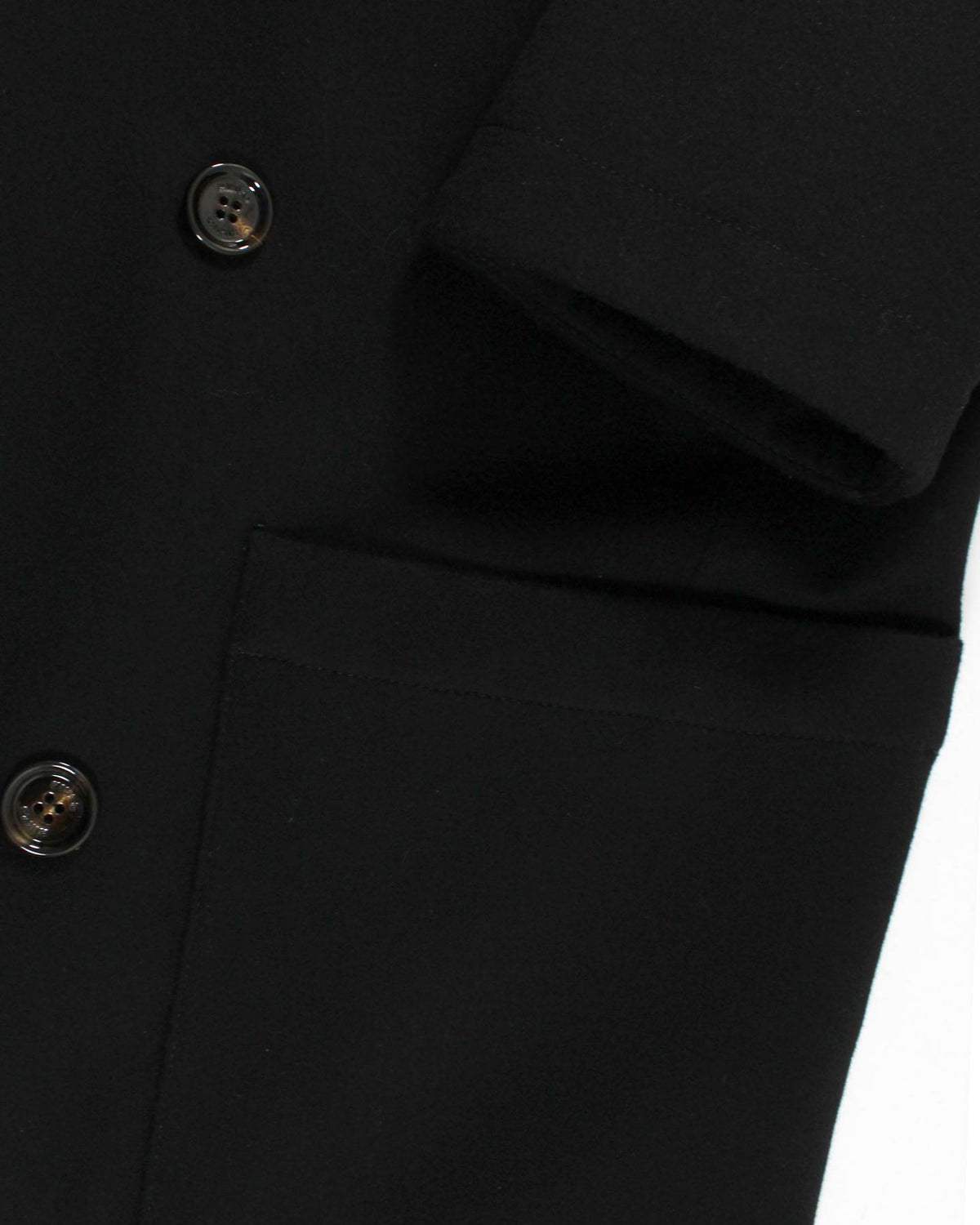 Kired Kiton Wool Peacoat Black Men Coat EU 50 / M SALE