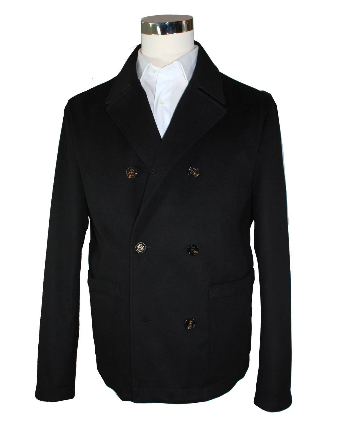Kired Kiton Wool Peacoat Black Men Coat