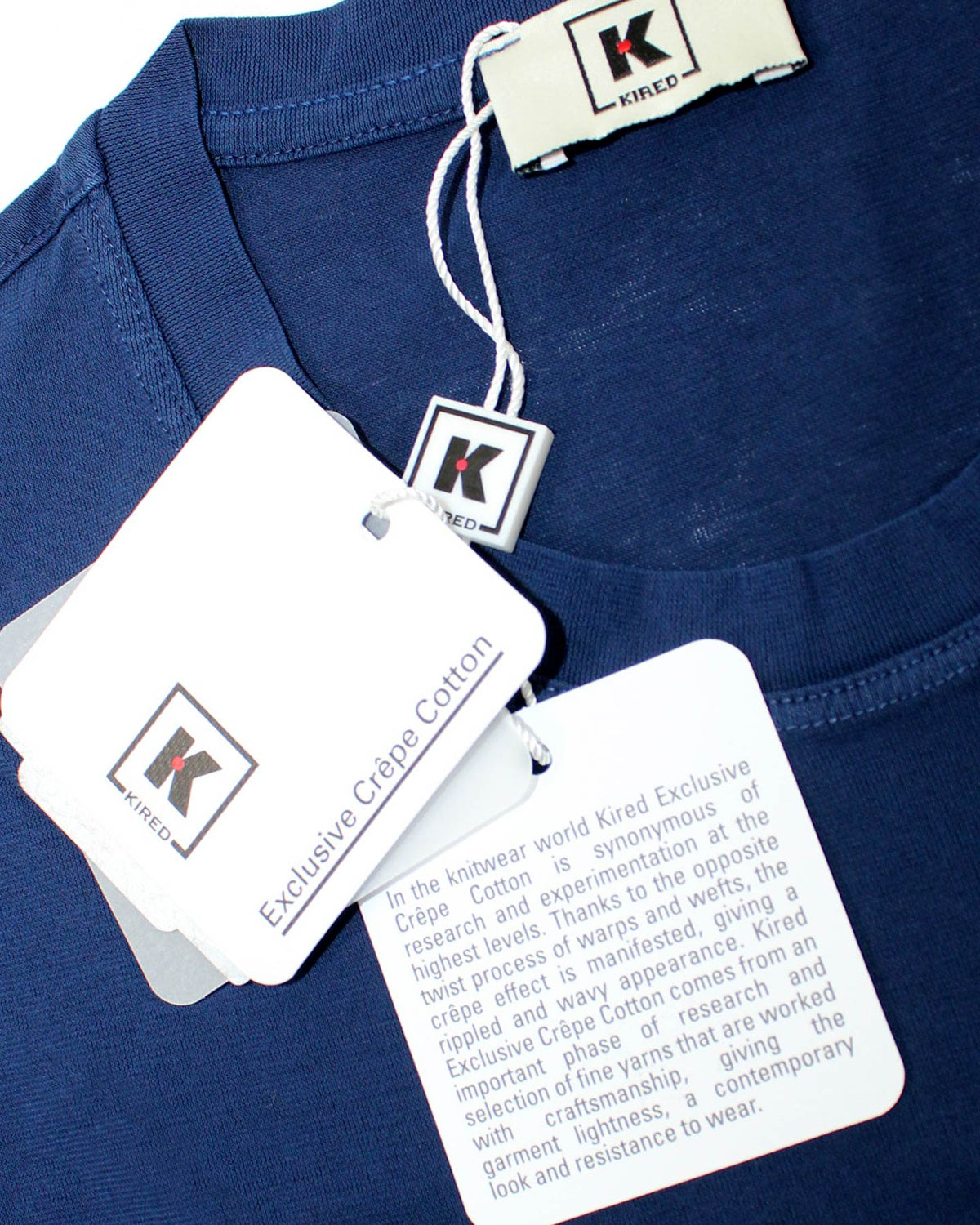 KIRED T-Shirt Navy Crêpe Cotton